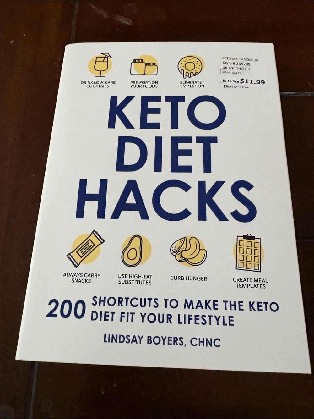 Keto Diet Hacks by Lindsay Boyers - White & Navy Cover